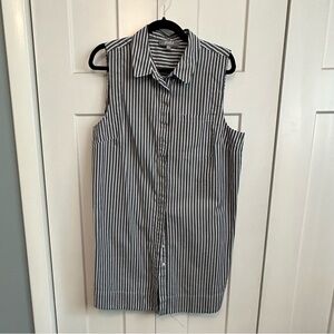 Marled Reunited Grey/Blue and White Striped Sleeveless Dress - Size xl